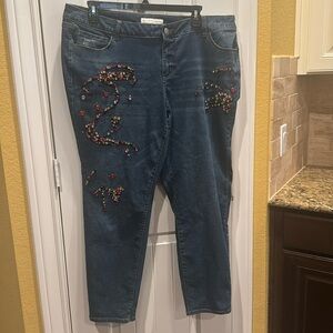 Embellished jeans. Size 20W